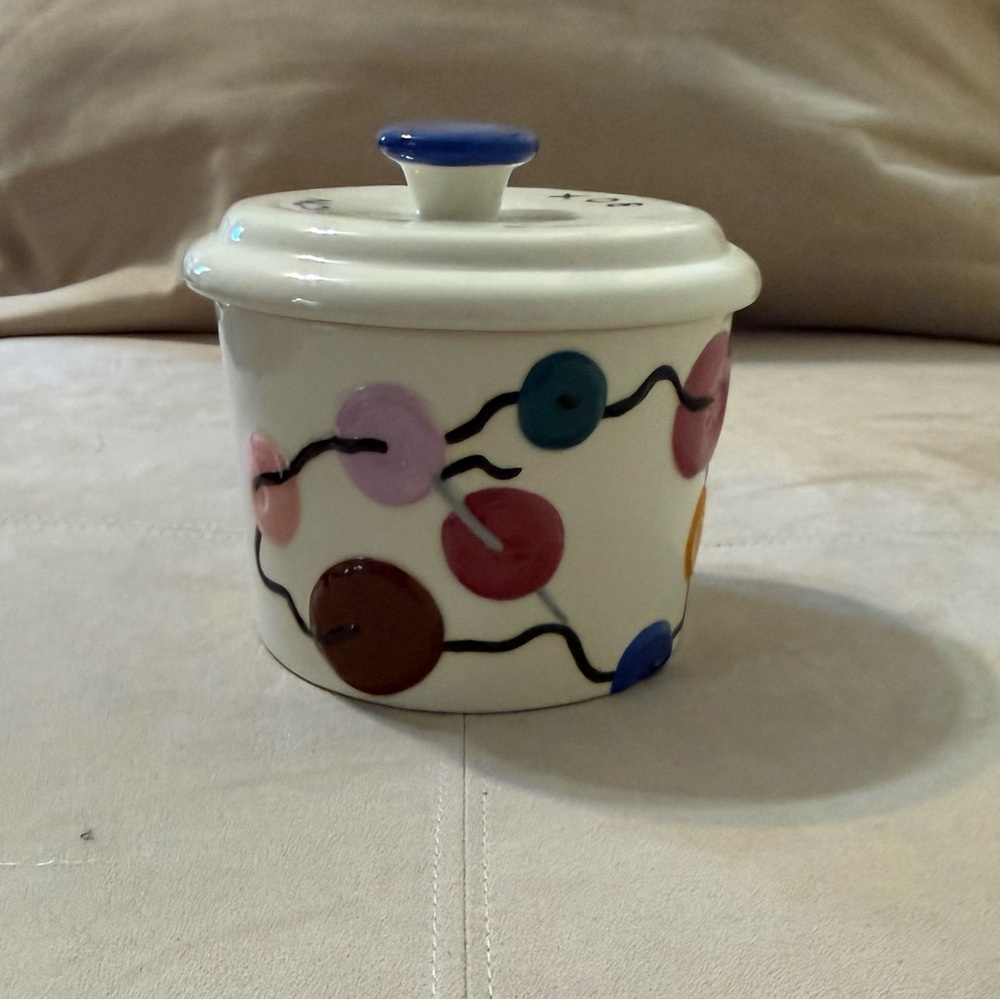 Vintage Creamic Button Jar